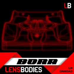 LENSBODIES 1/8 onroad body Bora U-LIGHT Cut Shepherd