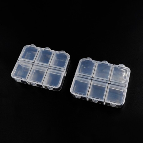 YEAH RACING Mini Plastic Box 2pcs (6.5 x 5 x1.5cm)