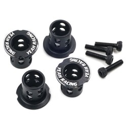 YEAH RACING Aluminium Adjustable Body Mounts 4pcs Black