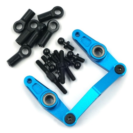 ALUMINUM BALL BEARING STEERING SET FOR TAMIYA TT02 TT02B