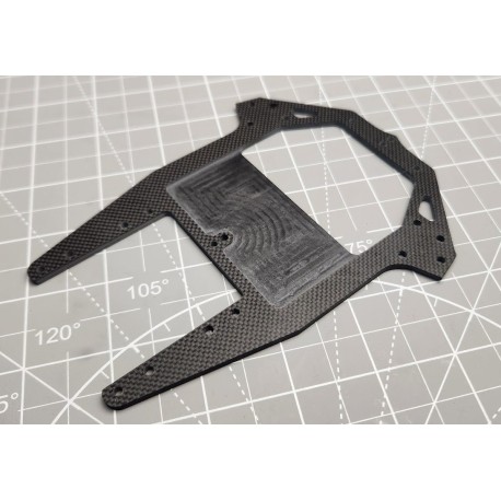 CRC 3mm carbon pocketed upper deck, milled 1mm, narrow MetriCKs