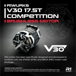 R1 Wurks V30 – 17.5 turn sensored brushless SPEC motor (BRCA legal)