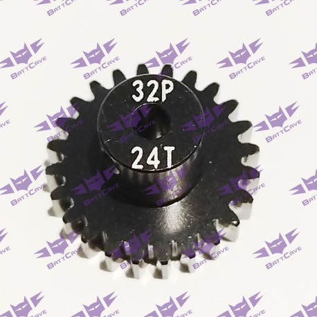 BattCave Aluminum 32dp Pinion Gear 24T