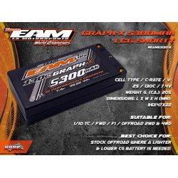Team EAM 5300 130C Graphene 2S Shorty Battery