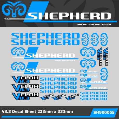 Decals "Shepherd 8.3" Blue/White
