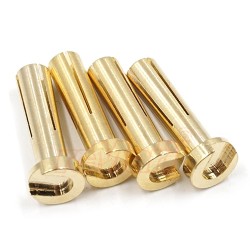 YEAH RACING 4X18mm Gold Male Bullet Plug 4 pcs