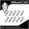 Brilliant RC Large Body Clips Black 10pcs