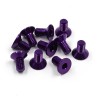 Aluminum 7075 3x6mm Hex Socket Flat Head Screws 10pcs Purple