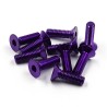 Aluminum 7075 3x10mm Hex Socket Flat Head Screws 10pcs Purple