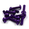 Aluminum 7075 3x10mm Hex Socket Flat Head Screws 10pcs Purple