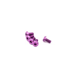 M3x4mm 7075 Low profile Screws, Purple, 5 pcs