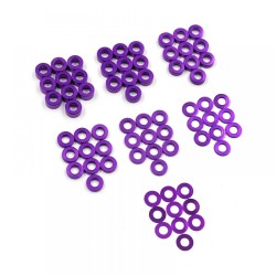 ALUMINUM M3 Spacers 0.25, 0.5, 1, 1.5, 2, 2.5, 3MM 10PCS Purple