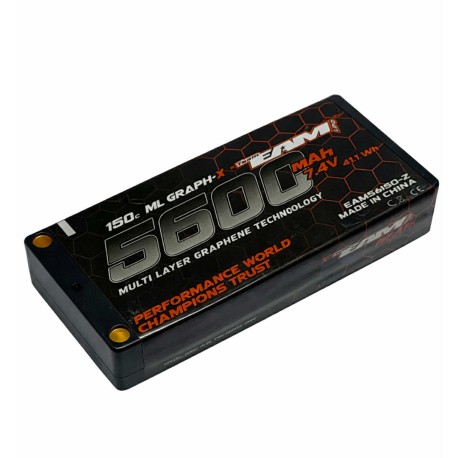Team EAM 5600 150C Multi Layer Graphene 2S Shorty LiPo