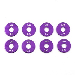 ALUMINUM WHEEL SPACER 0.5 1.0 SET 8PCS