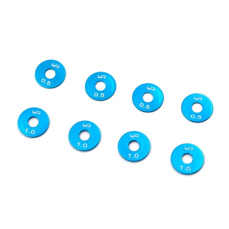 ALUMINUM WHEEL SPACER 0.5 1.0 SET 8PCS