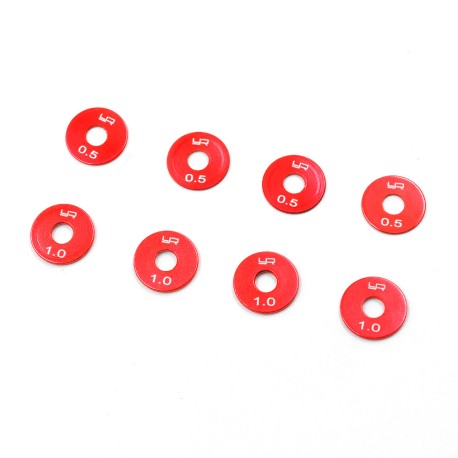 ALUMINUM WHEEL SPACER 0.5 1.0 SET 8PCS