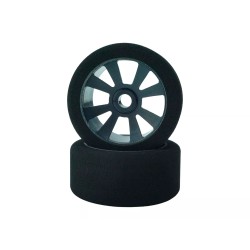 HotRace PAIR OF FRONT TYRES PANCAR 1/10 SHORE 35