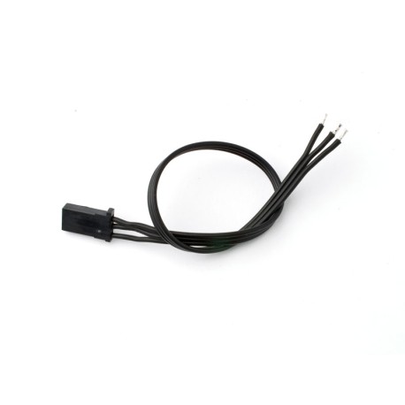 TQ 180mm servo RX extension black Flex JR male plug