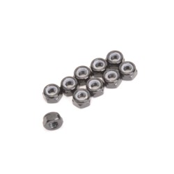 M3 Alloy Low Profile Nyloc Nuts Black