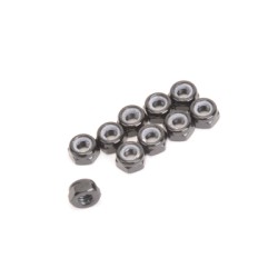 M3 Black Nyloc LP Aluminium Nut 10pcs