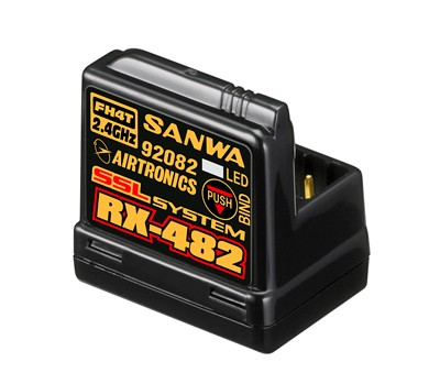 SANWA RX-482 2.4GHZ 4-CHANNEL FHSS-4 SSL TELEMETRY RECEIVER