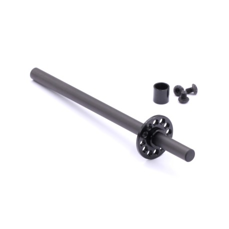 1/12 Carbon Solid Rear Axle V2 Black