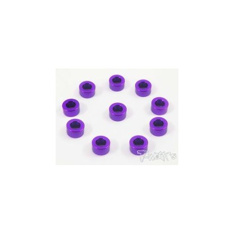 Aluminum 3mm Bore Washer 3.0mm 10pcs Purple