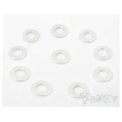 Aluminum 3mm Bore Washer 0.75mm 10pcs Silver