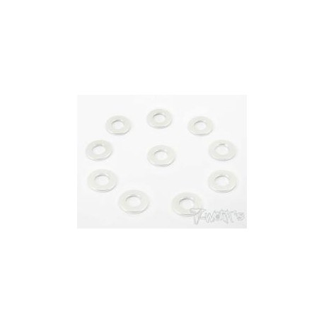 Aluminum 3mm Bore Washer 0.75mm 10pcs Silver