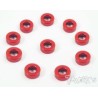 Aluminum 3mm Bore Washer 2.0mm 10pcs RED