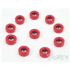 Aluminum 3mm Bore Washer 3.0mm 10pcs RED