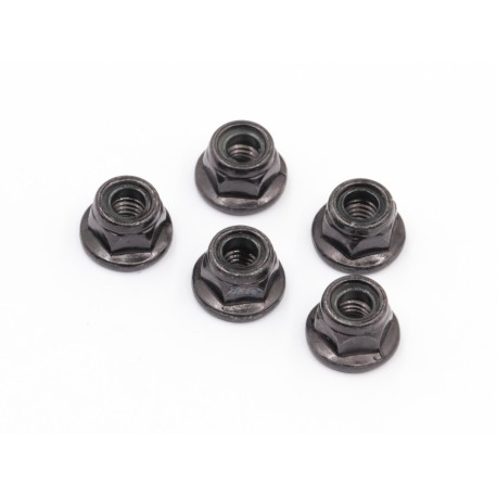 M4 LOCKNUT FLANGED STEEL 5PCS