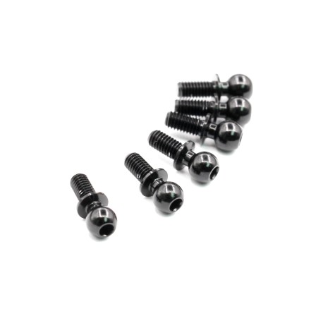 Aluminum 4.8x12mm Ballstud, Reinforced, 6 pcs