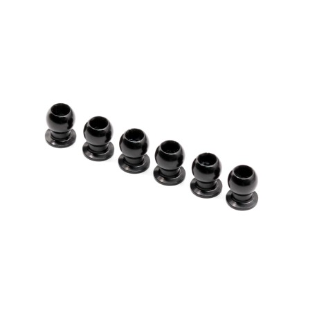 Aluminum 4.8x6mm Ballstud, Reinforced, 6 pcs