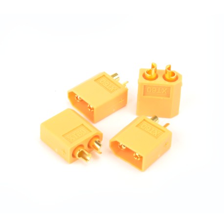 XT60 MALE ONLY PLUGS - 4PCS