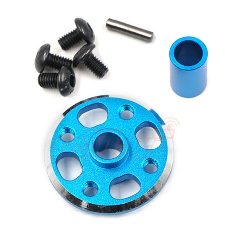 Yeah Racing Aluminium Spur Gear Adaptor Set for Tamiya TT02 Blue