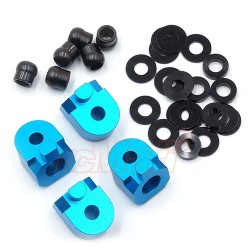 Rear PIN Angle Adjustment Mount set Tamiya M07 Blue