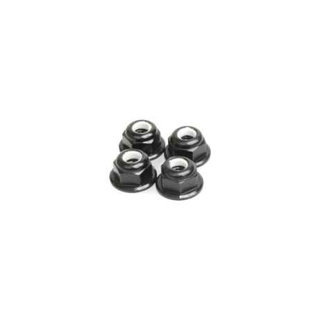 M4 NYLOC WHEEL NUT - BLACK ALLOY (PK4)