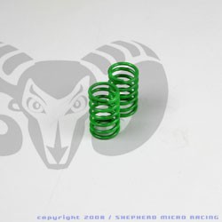 Shock spring rear green - V10 medium (2)