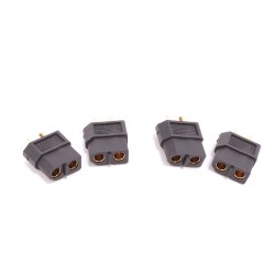 XT60 PLUG FEMALE ONLY BLACK - 4PCS